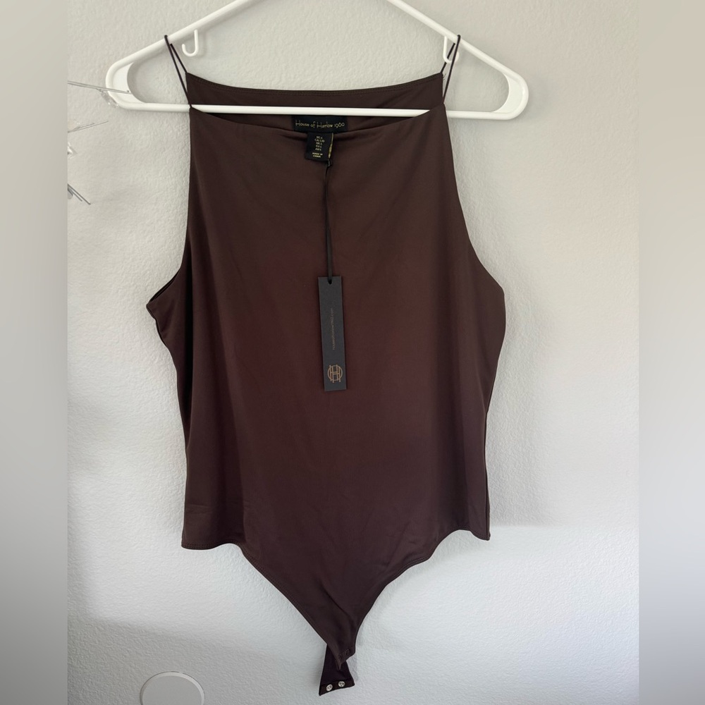 House of Harlow 1960 seamless bodysuit. Size Large. Brown. NWT - Picture 1 of 3